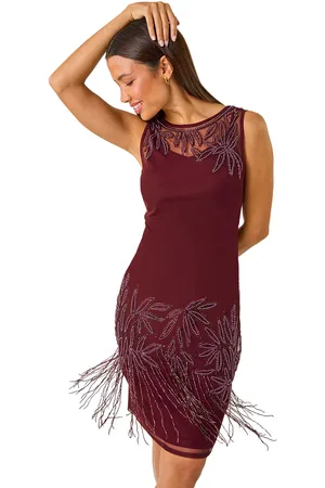 Roman Womens Embellished Flapper Dress - - Size 10 UK