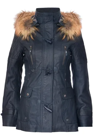 Infinity Womens Quilted Hooded Parka Jacket-Northampton - Lamb Leather - Size 12 UK