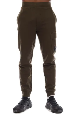 C.P. Company Mens Diagonal Raise Fleece Cargo Joggers in Cotton - Size Large