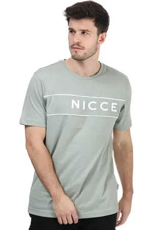 Nicce London Round Neck Short Sleeve Green Mens Geti T-Shirt 211 1 09 16 0341 - Cotton - Size Medium