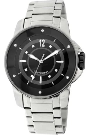 Gattinoni : Mens Draco Black Watch - Stainless Steel - One Size