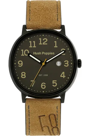 Hush Puppies : 1958 Mens Grey Watch - Leather - One Size
