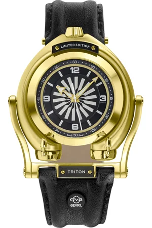 GV2 by Gevril Triton Mens Dial Calfskin Leather Watch - One Size
