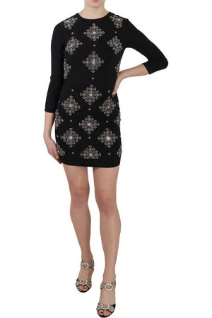 John Richmond WoMens Crystal Stretch Mini Shift Dress viscose - Size IT 38 (Women