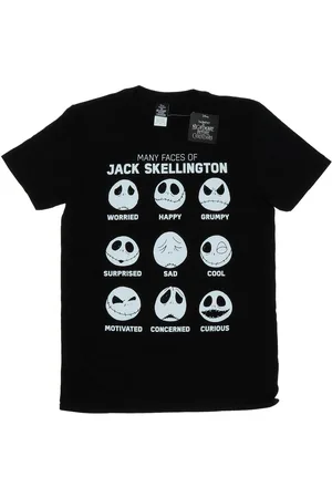 Disney Mens Nightmare Before Christmas Many Faces Of Jack T-Shirt material_cotton - Size Large