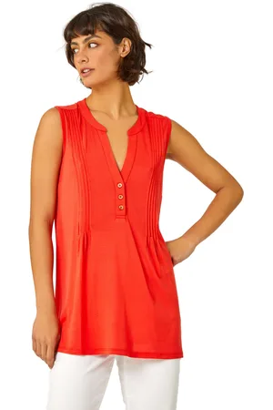 Roman Womens Sleeveless Button Detail Vest - Viscose - Size 10 UK