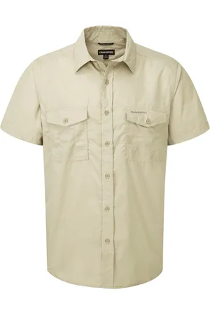 Craghoppers Mens Kiwi Short-Sleeved Shirt (Oatmeal Grey) - - Size 4XL