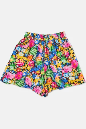 Angel & Rocket Girls Evita Woven Print Short - Viscose - Size 12Y