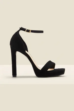 Sosandar Womens Serene Leather Barely There Platform Heels - Size UK 7