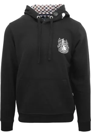 Aquascutum Mens Branded Hood Hoodie - Size Medium