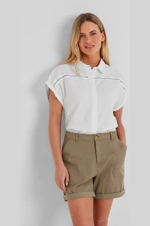 Tog 24 Serena Womens Shirt Short Sleeve - Optic Linen - Size 18 UK