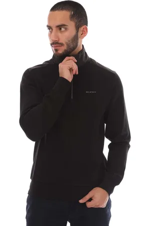Belstaff Mens Cotton Fleece Alloy Quarter Zip Sweatshirt in - Size Medium