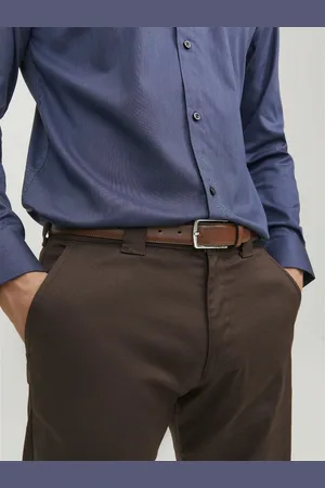 JACK & JONES CHRISTOPHER Mens Belt Cognac - - Size 40 inch