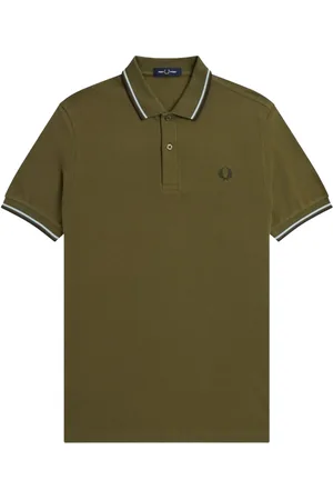 Fred Perry Mens Brown Twin Tipped Collar Dark Polo Shirt Cotton - Size X-Small