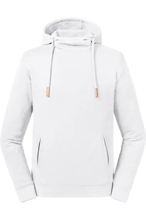 Russell Athletic Adults Unisex Pure Organic High Collar Hooded Sweatshirt Cotton - Size X-Small