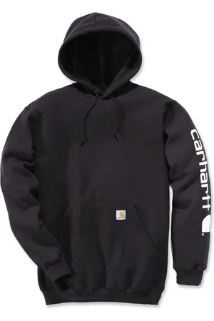 Carhartt Mens Polycotton Stretchable Sleeve Logo Hooded Sweatshirt Top - - Size X-Large