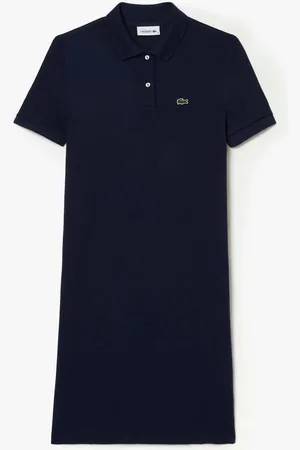 Lacoste Womens Supple Petit Piqué Polo Dress in Cotton - Size 10 UK