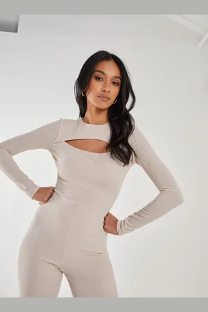 Pink Vanilla Womens Ribbed Letterbox Long Sleeve Top With Cut Out Back - - Size Small
