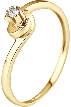 Diadema Womens - Ring - Diamond - Yellow Gold - - Size I