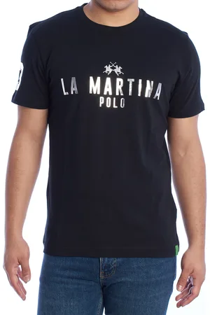 La Martina YMR322-JS206 Mens Regular Fit Short Sleeve T-Shirt - - Size Large