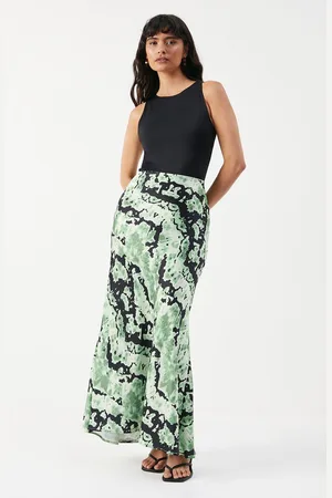 warehouse Womens Premium Satin Midaxi Skirt - - Size 12 UK