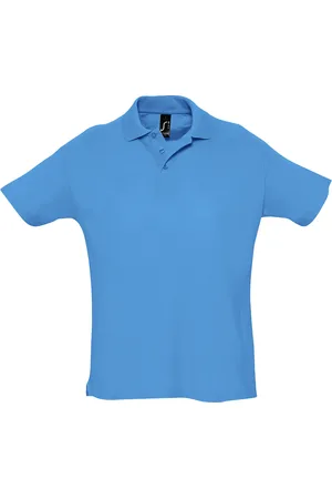 Sols Mens Summer II Pique Short Sleeve Polo Shirt (Aqua) - Cotton - Size X-Small