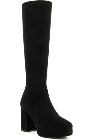 Dune Womens Ladies Sassy - Platform Knee-High Boots - Micro Fibre - Size UK 8