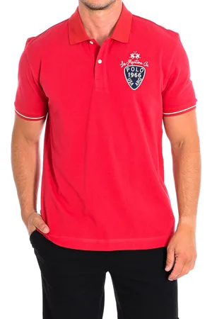 La Martina Mens Short Sleeve Polo TMP302-PK097 man - Cotton - Size Small