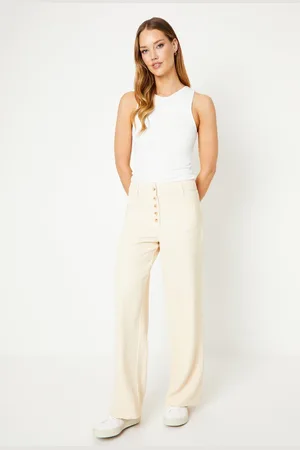 Oasis Womens Button Front Patch Pocket Trouser - - Size 8 UK