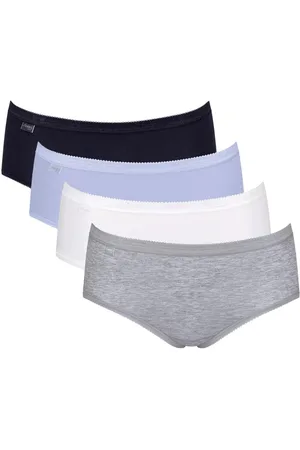 Sloggi Womens Basic+ Mid Briefs 4 Pack - Polyamide - Size Small