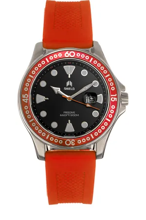 SHIELD Mens Freedive Strap Watch w/Date - Stainless Steel - One Size
