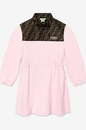 Fendi Girls FF Logo Dress in - Size 10Y