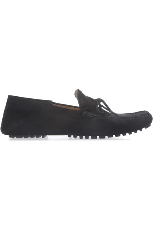HUGO BOSS Mens Driver Moccasin Shoes in Dark Suede - Size UK 11