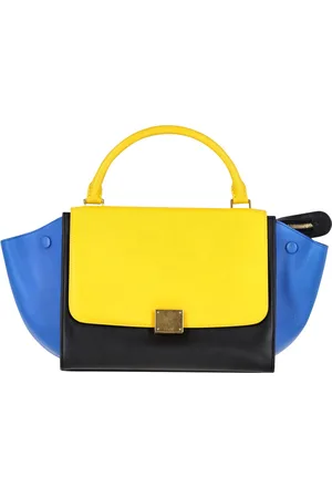 Céline Pre-owned Womens Tri-Color Small Trapeze Bag in Multicolor Calfskin Leather - - One Size
