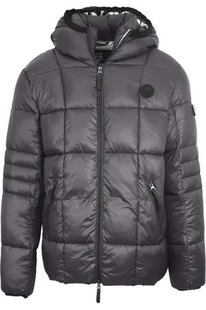 Philipp Plein Mens Small Circle Logo Quilted Jacket - Size Large