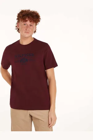 Tommy Hilfiger Mens Crest Logo Embroidery T-Shirt in Cotton - Size Large