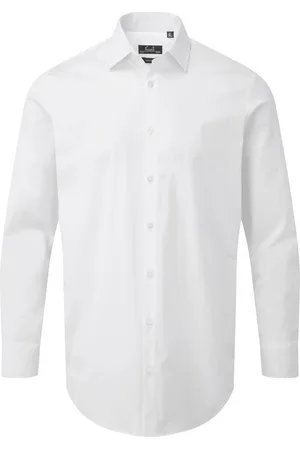 Premier Unisex Adult Poplin Stretch Long-Sleeved Shirt - Size Medium