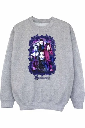 Disney Girls The Descendants Group Attitude Sweatshirt (Sports Grey) - - Size 7-8Y