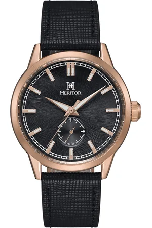 heritor automatic Mens Argento Leather-Band Watch - - One Size