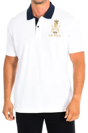 La Martina Mens Short Sleeve Polo RMPE60-PK097 man - Cotton - Size Small