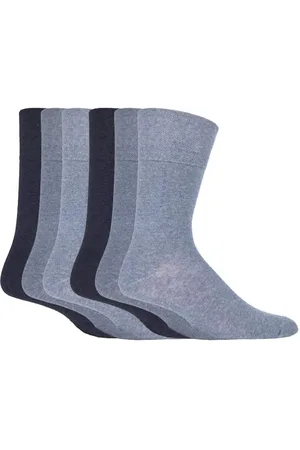 Gentle Grip 6 Pairs Mens Non Elastic Socks - MGG102 - Cotton - Size UK 6-11