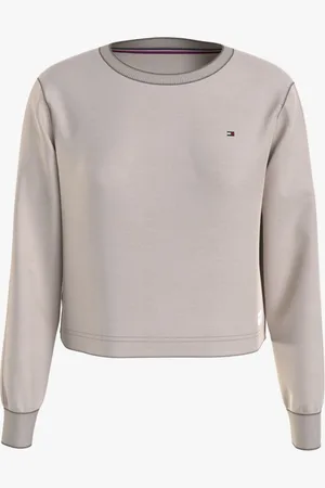Tommy Hilfiger TRACK TOP Womens Top Cashmere Creme - - Size X-Large