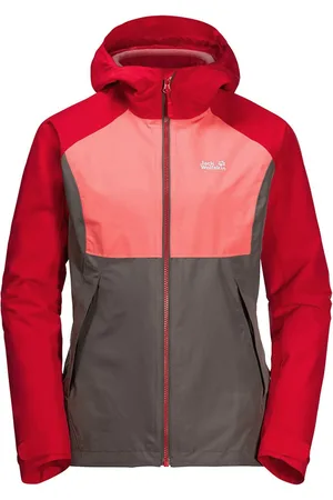 Jack Wolfskin Mount Isa 3in1 Womens Pink Jacket - Textile - Size UK 8-10 (Womens)
