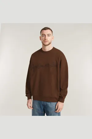 G-Star Mens G-Star RAW Chenille G-Script Loose Sweater - Cotton - Size Medium