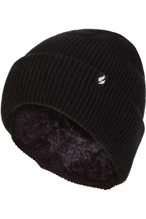 Heat Holders Womens Ladies Fleece Lined Ribbed Turnover Hat