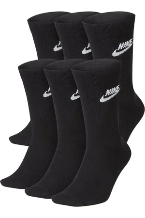 Nike Unisex Sportswear Everyday Essential Crew Socks 6 Pairs - Cotton - Size Small
