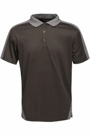 Regatta Mens Contrast Coolweave Polo Shirt ( /Seal Grey) - Size 4XL