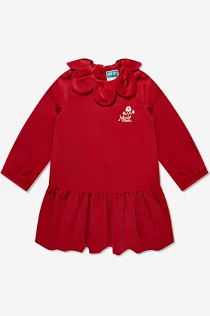 Kenzo Girls Palatine Velvet Dress in - Size 14Y