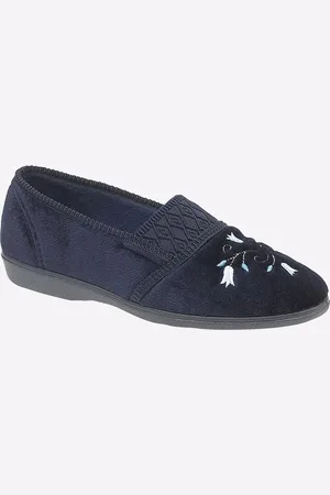 Sleepers Inez MEMORY FOAM Slippers Womens - Velour - Size UK 4