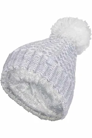 Heat Holders Womens Ladies Fleece Lined Cuffed Thermal Winter Bobble Hat with Pom Pom - Nylon - One Size